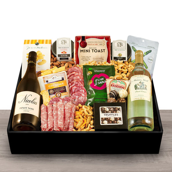 Meat, Cheese, and Wine Gift Box