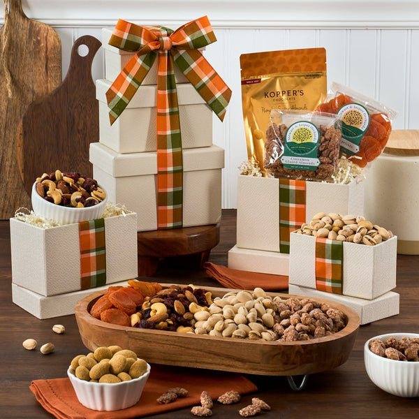 Autumn Mixed Nuts Gift Tower