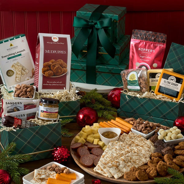 'Tis The Season Meat & Cheese Gift Tower